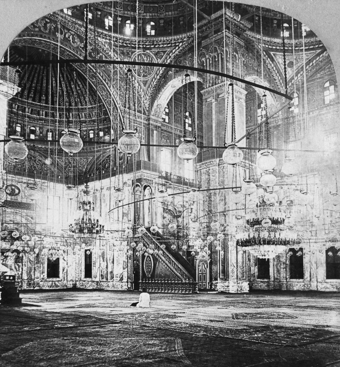 Belső, Muhammad Ali mecset, Kairó, Egyiptom, 1899 alkotó: B. L. Singley