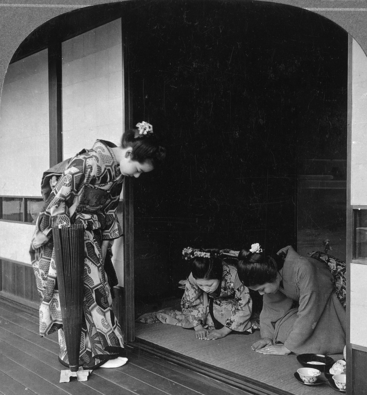 Három japán nő, Japán, 1905. alkotó: B. L. Singley
