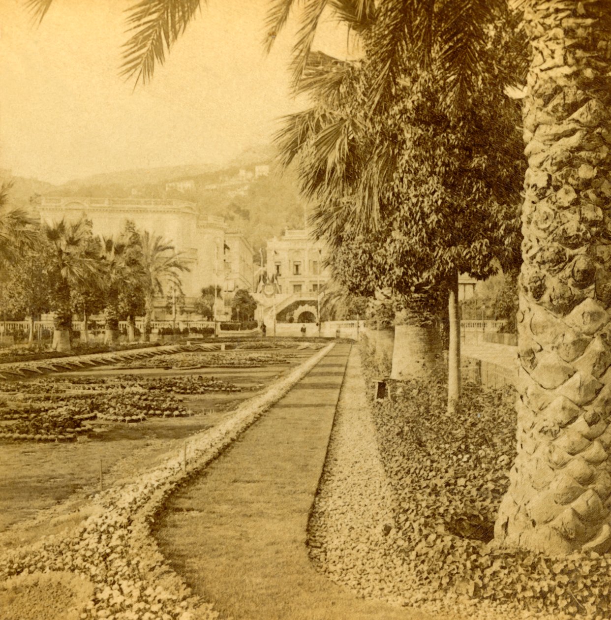 Monte Carlo, a kaszinóból nézve, 1897. alkotó: B. W. Kilburn