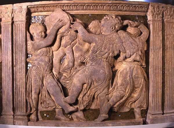 III. sz. restaurálás utáni tábla a Prato-székesegyház külső szószékéről alkotó: B. di Donatello and Michelozzo
