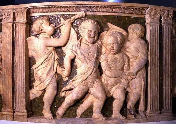 VI. sz. restaurálás utáni tábla a Prato-székesegyház külső szószékéről alkotó: B. di Donatello and Michelozzo