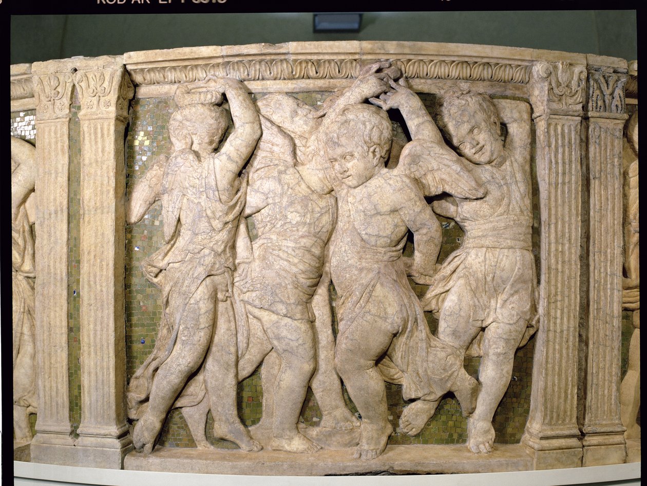 IV. sz. restaurálás utáni tábla a Prato-székesegyház külső szószékéről alkotó: B. di Donatello and Michelozzo