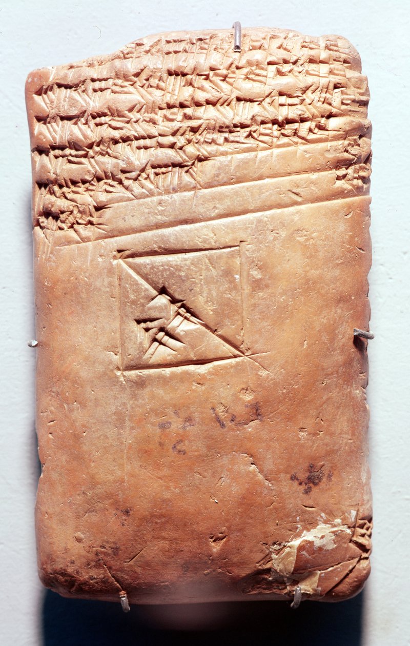 Tábla ékírással, ie 1830-1530 körül (agyag) alkotó: Babylonian