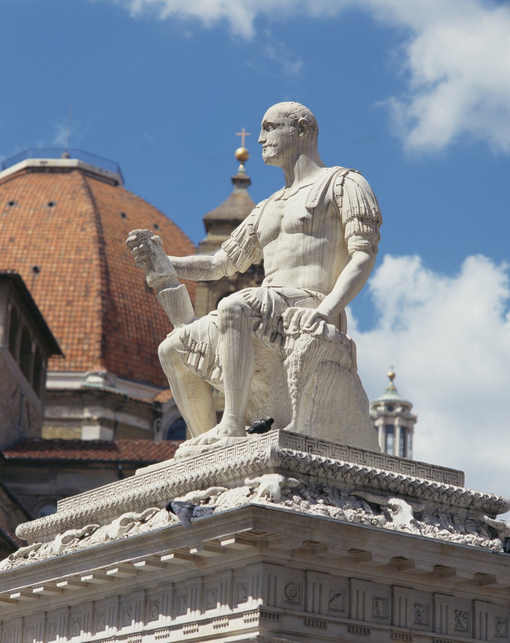 Giovanni dalle Bande Nere emlékműve, Piazza San Lorenzo, Firenze (márvány) alkotó: Baccio Bandinelli