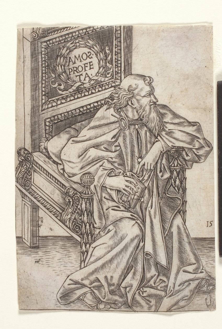 Amos, a prófétákból, 1475 körül (metszet) alkotó: Baccio Baldini