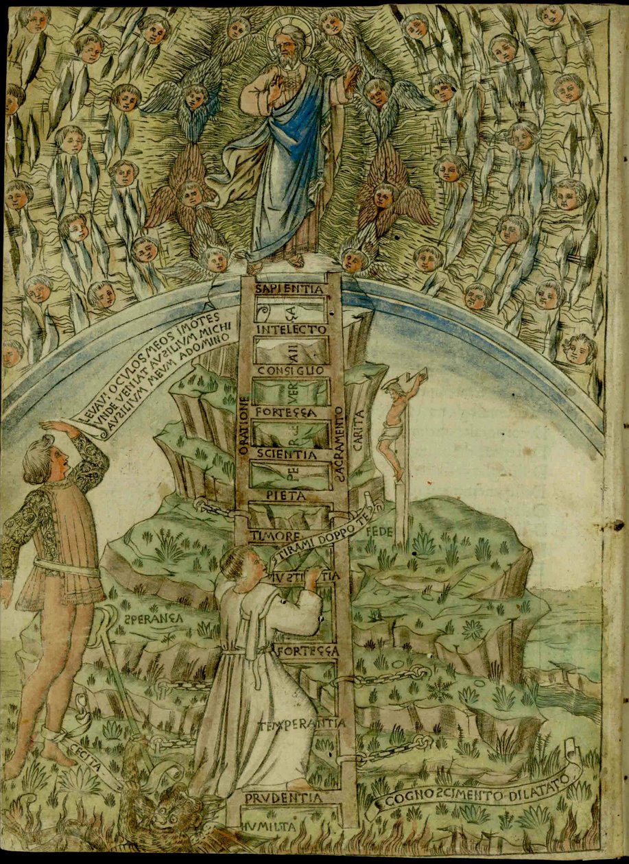 Baldini, Baccio - Az erény létrája 1477 alkotó: Baccio Baldini