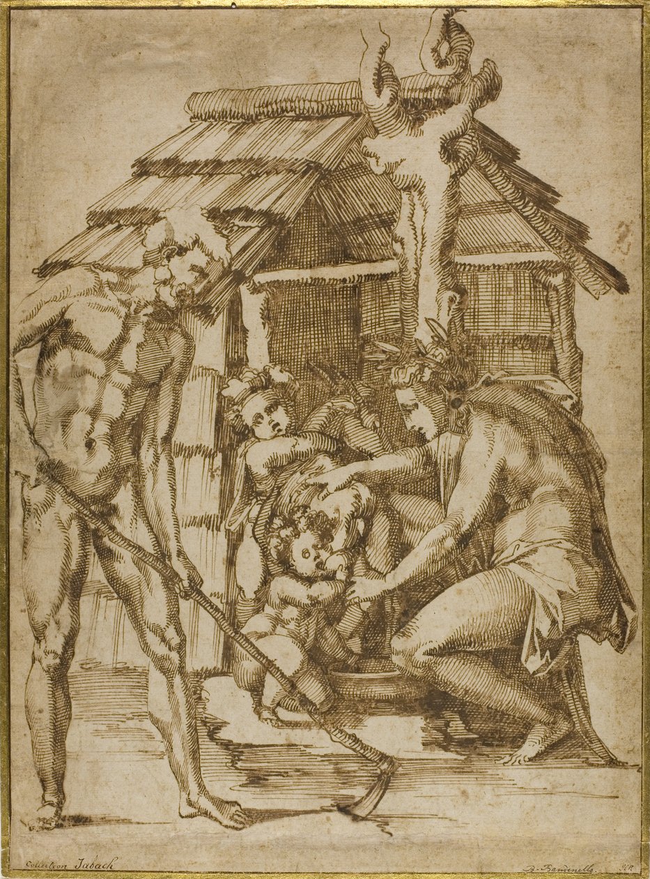 Első család a menhely előtt, 1547-48 alkotó: Baccio Bandinelli