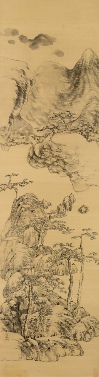Táj Wu Zhen stílusában, (1280-1354) alkotó: Bada Shanren