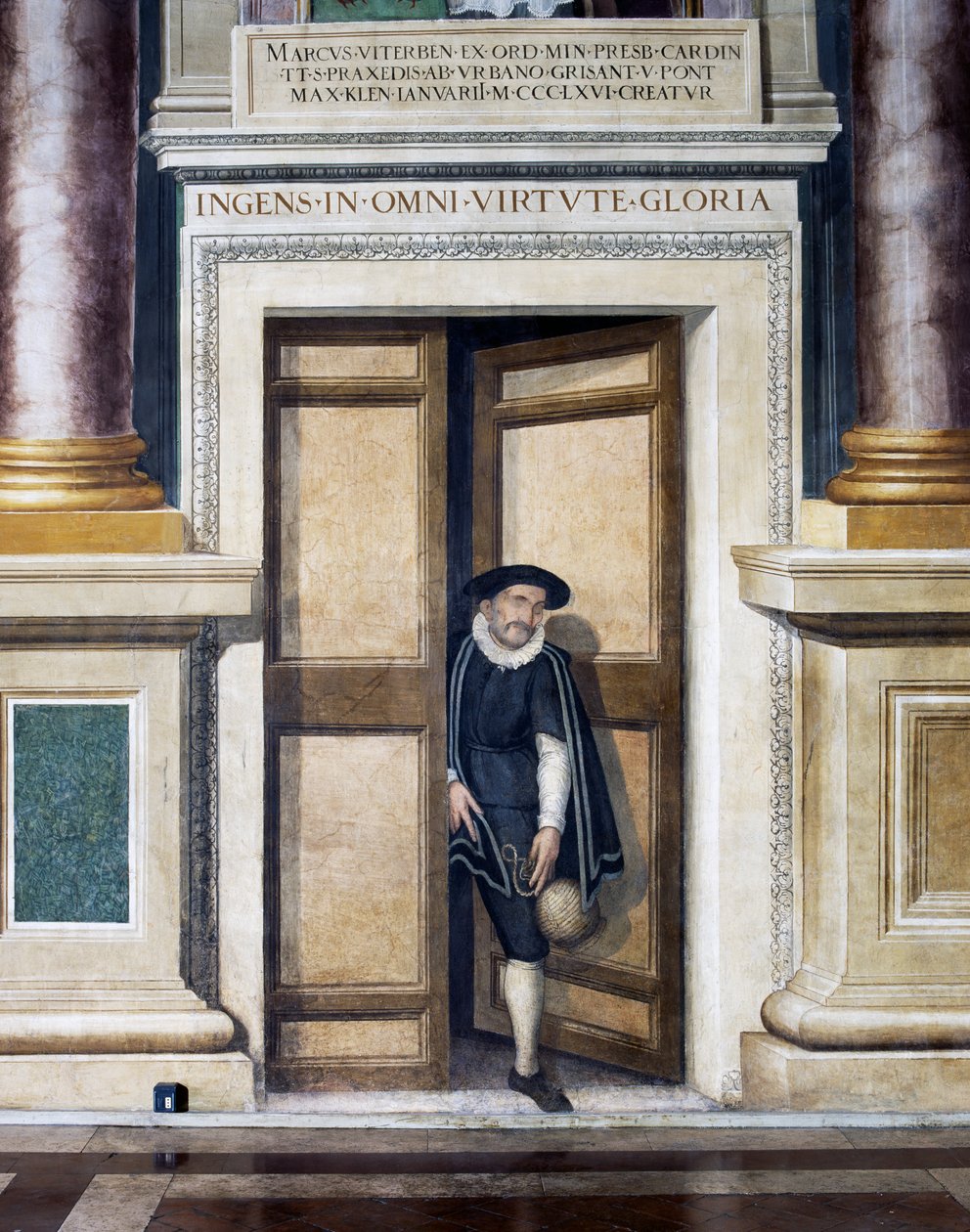Álajtó (XVI. század), Baldassare Croce (1558-1628), freskó, Regal Room déli fala, Városháza, Róma, Lazio, Olaszország alkotó: Baldassare Croce