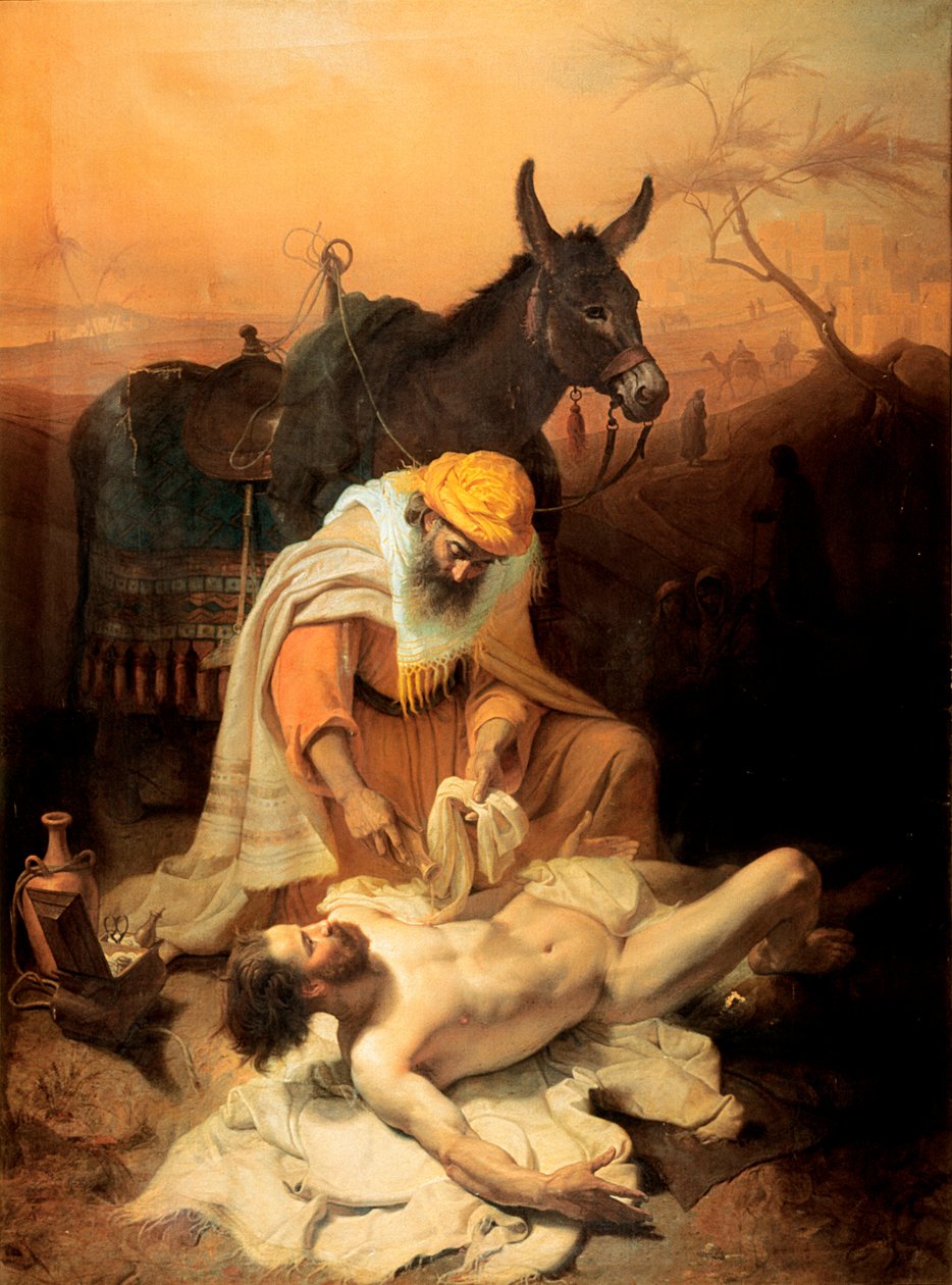 Az evangélium szamaritánusa 1851 (olaj, vászon) alkotó: Baldassare Verazzi