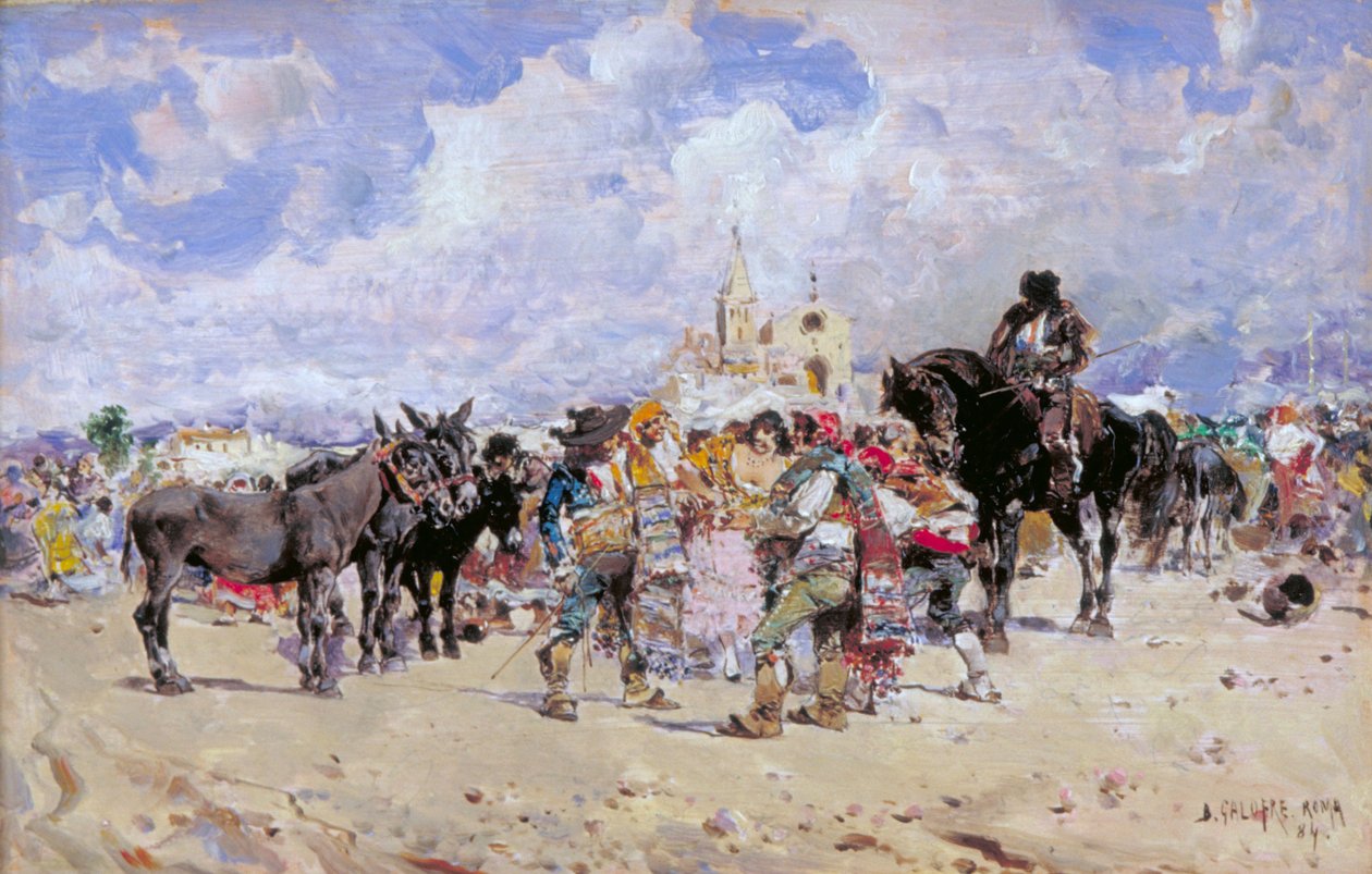 „The Market Place, Granada”, 1869-1902 alkotó: Baldomer Galofre Gimenez