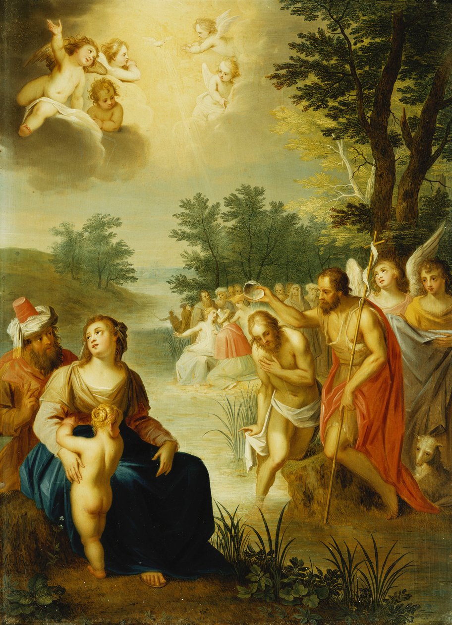 Krisztus keresztsége, alkotó: Balthasar Beschey