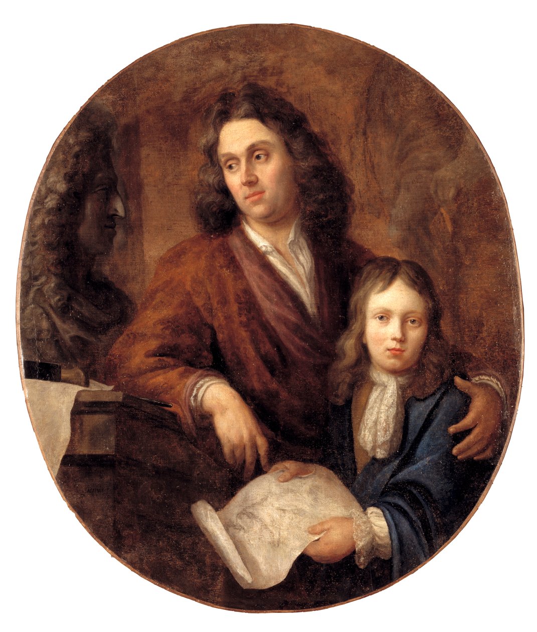 Willem Kerrickx szobrász és fia Willem Ignatius alkotó: Balthasar Beschey