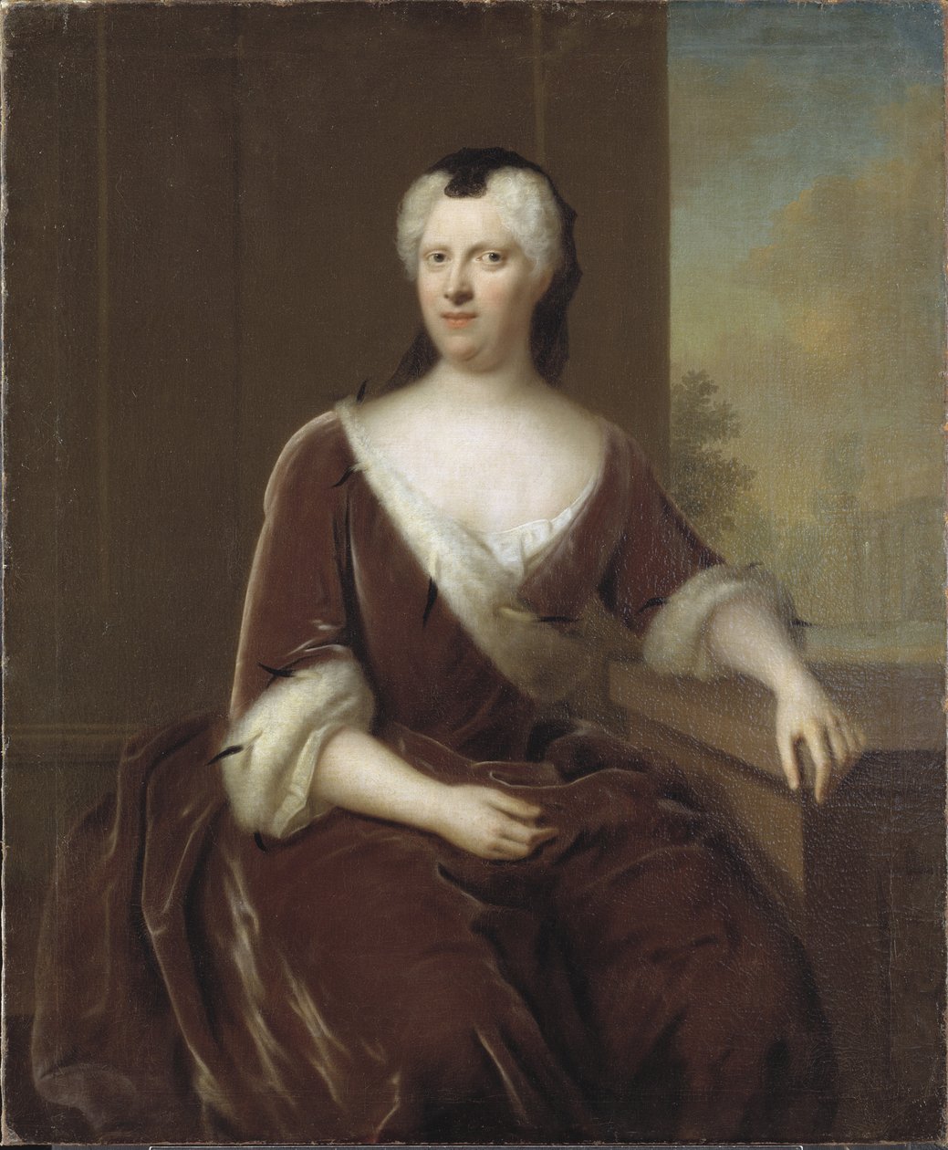 Albertine Frederique de Bade Durlach hercegnő – Albertina Frederica baden-durlachi őrgrófnő (1682-1755) portréja, Denner, Balthasar (1685-1749). Olajfestmény. Mérete: 124x102 cm. Stockholmi Nemzeti Múzeum alkotó: Balthasar Denner