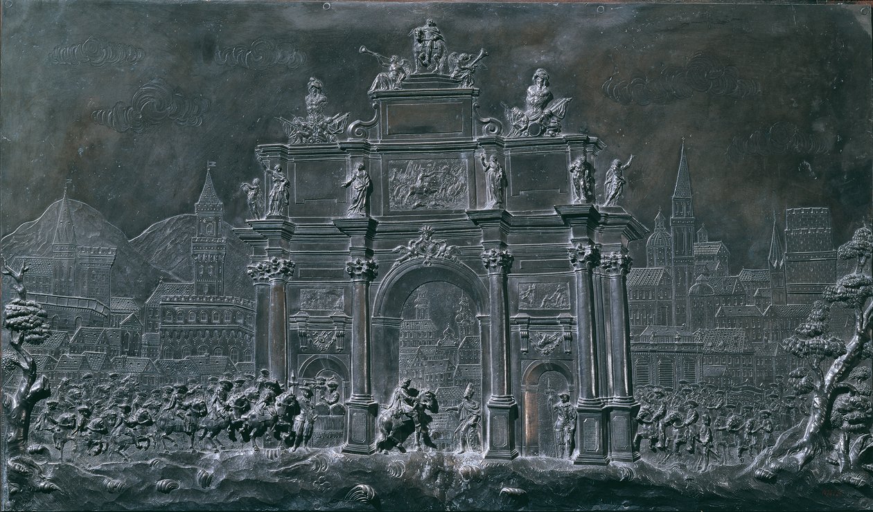 Franz Stephan lotharingiai nagyherceg bevonulása Firenzébe 1739. január 20-án alkotó: Balthasar Ferdinand Moll