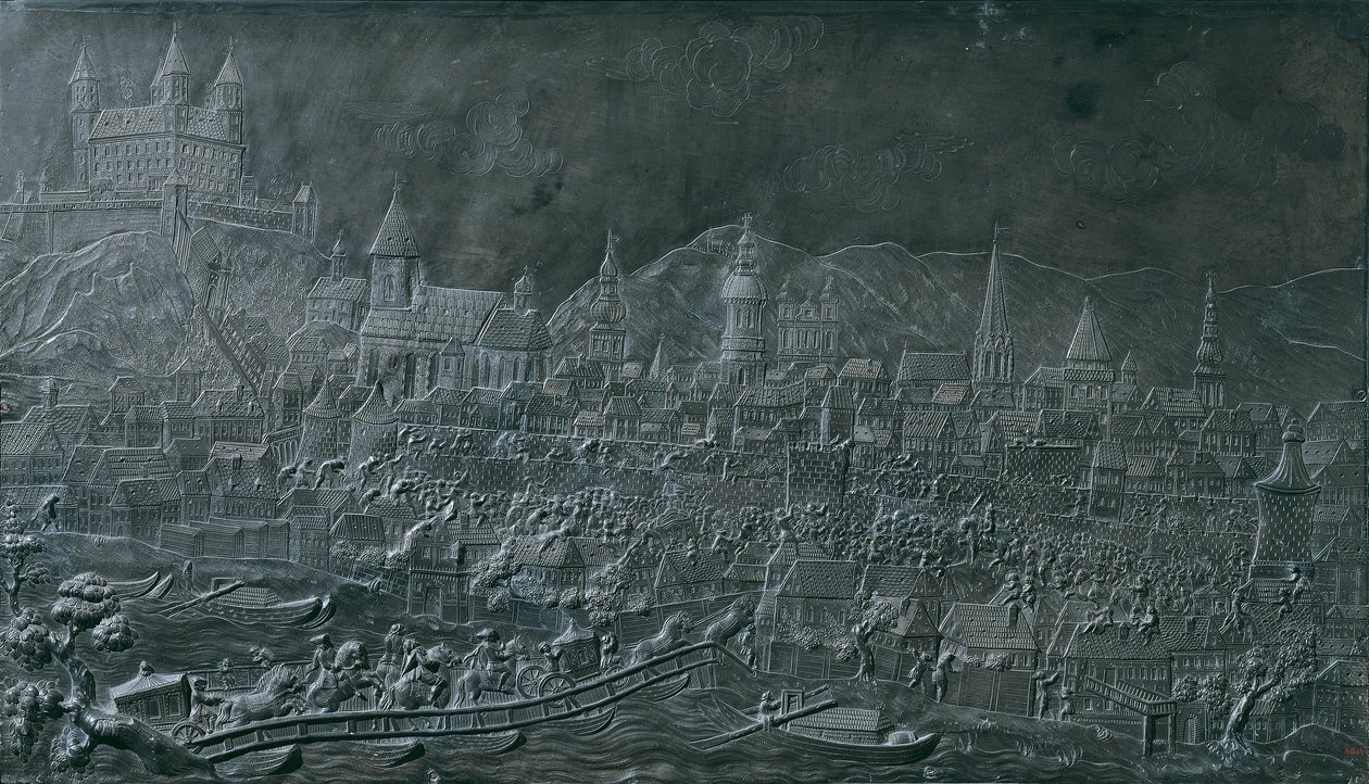Mária Terézia lovaglása a pressburgi koronázási dombon 1741. június 25-én alkotó: Balthasar Ferdinand Moll
