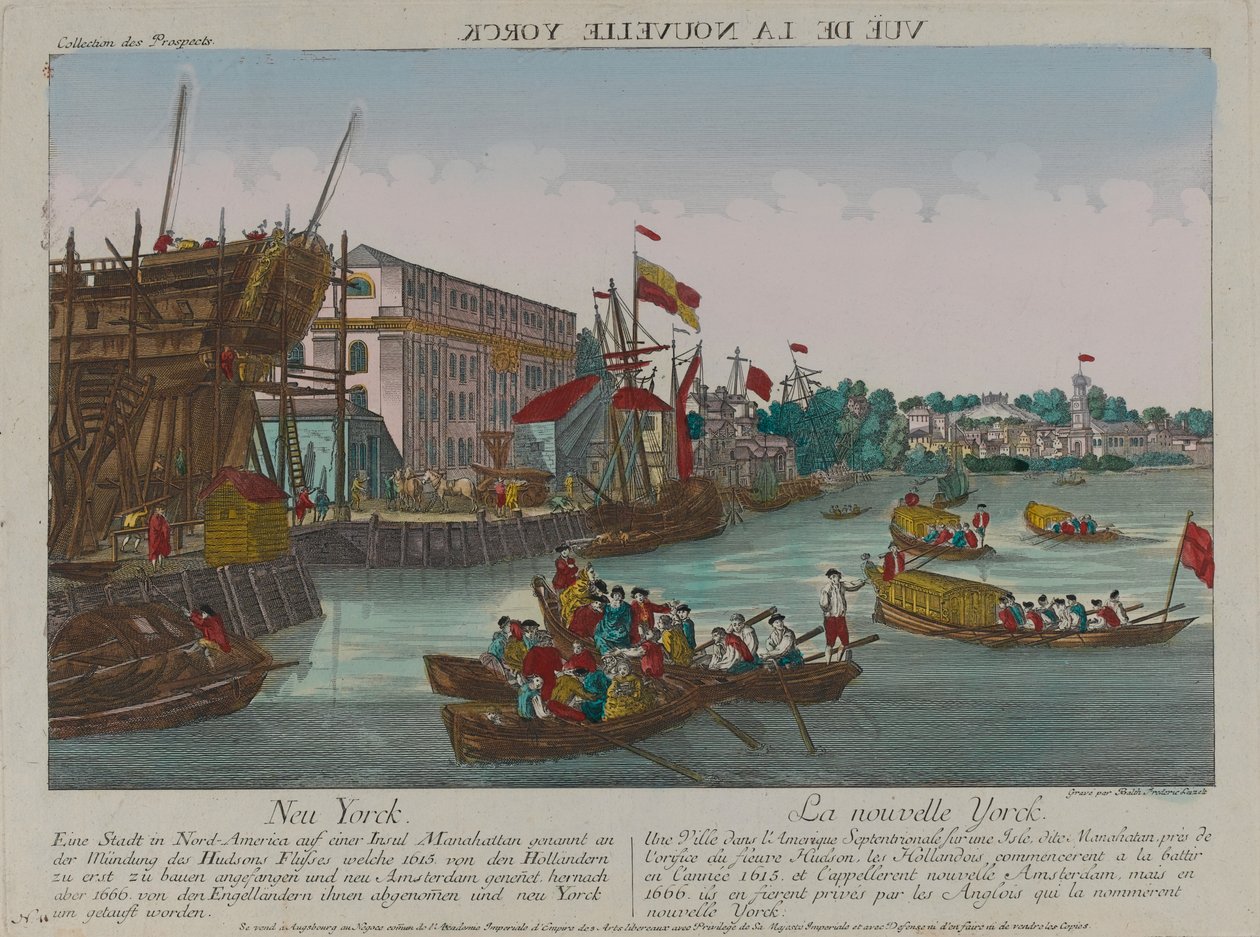 ?New York látképe?, 1776 körül alkotó: Balthasar Friedrich Leizelt