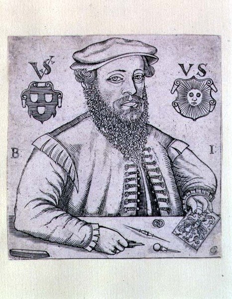 Virgilius Solis (1514-62) német nyomdász portréja alkotó: Balthasar Jenichen