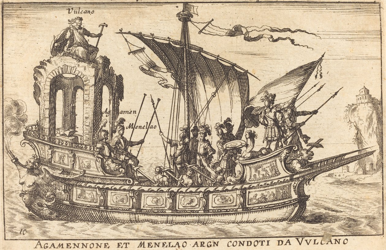 Agamemnon és Menelaosz Vulcannal házasodtak össze alkotó: Balthasar Moncornet after Remigio Cantagallina