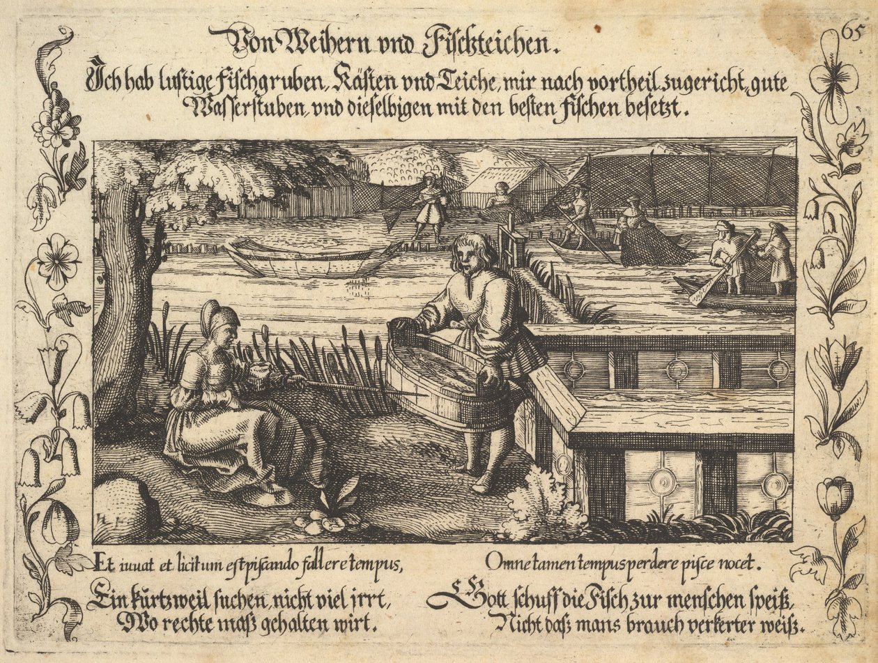 Tavakról és halastavakról, Petrarch illusztrációja, Glück und Unglück Spiegel, figura..., 1652. alkotó: Balthasar Schwan