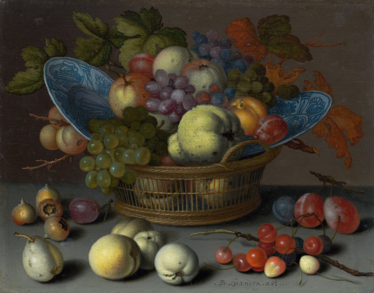 Gyümölcskosár alkotó: Balthasar van der Ast