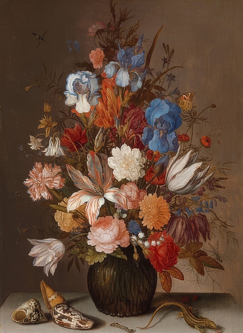 Csendélet virágokkal. 1625-30 körül alkotó: Balthasar van der Ast