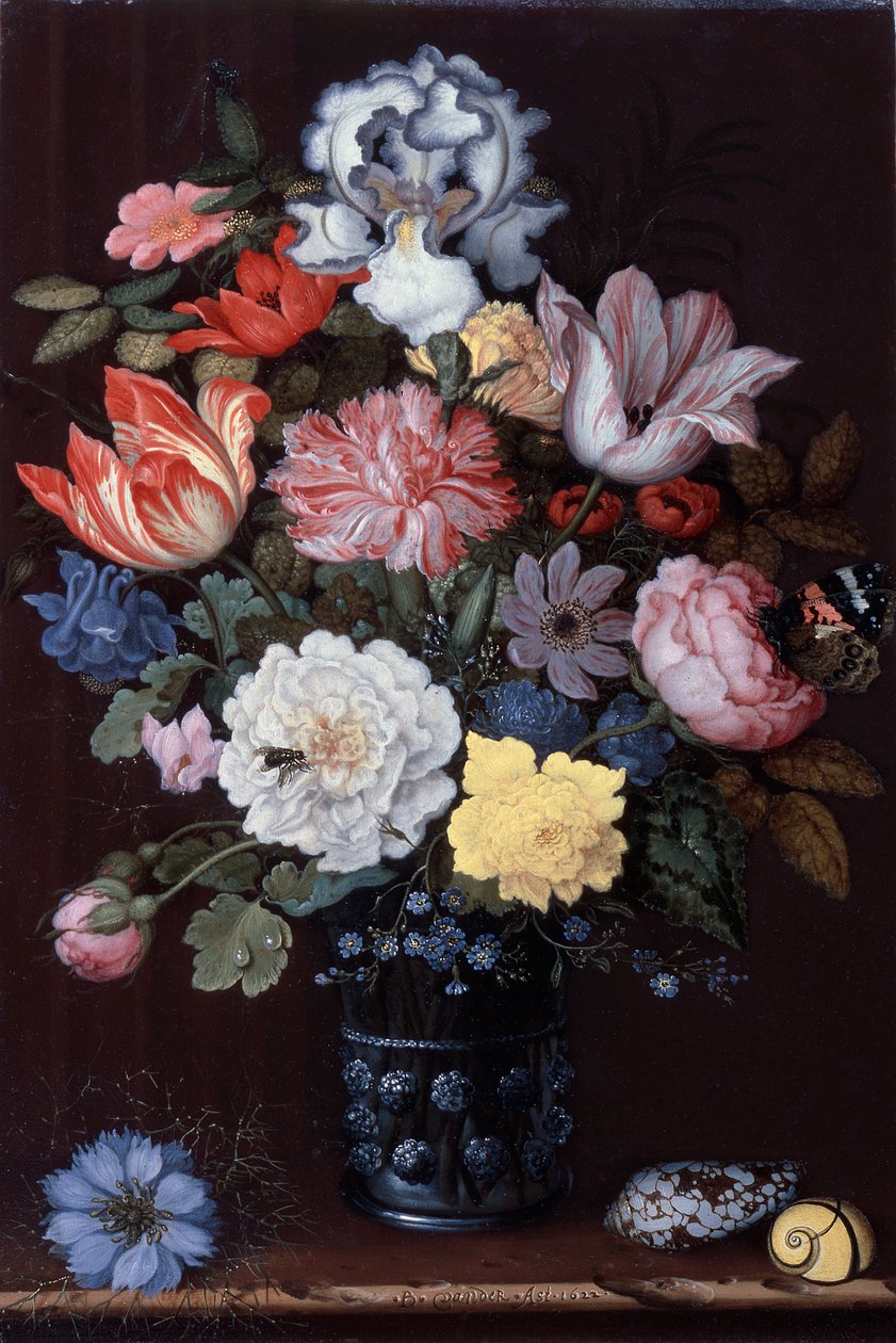 Virágcsendélet kagylókkal alkotó: Balthasar van der Ast