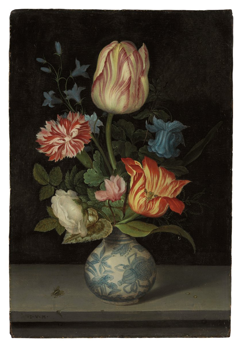Virágdarab Wanli vázában alkotó: Balthasar van der Ast