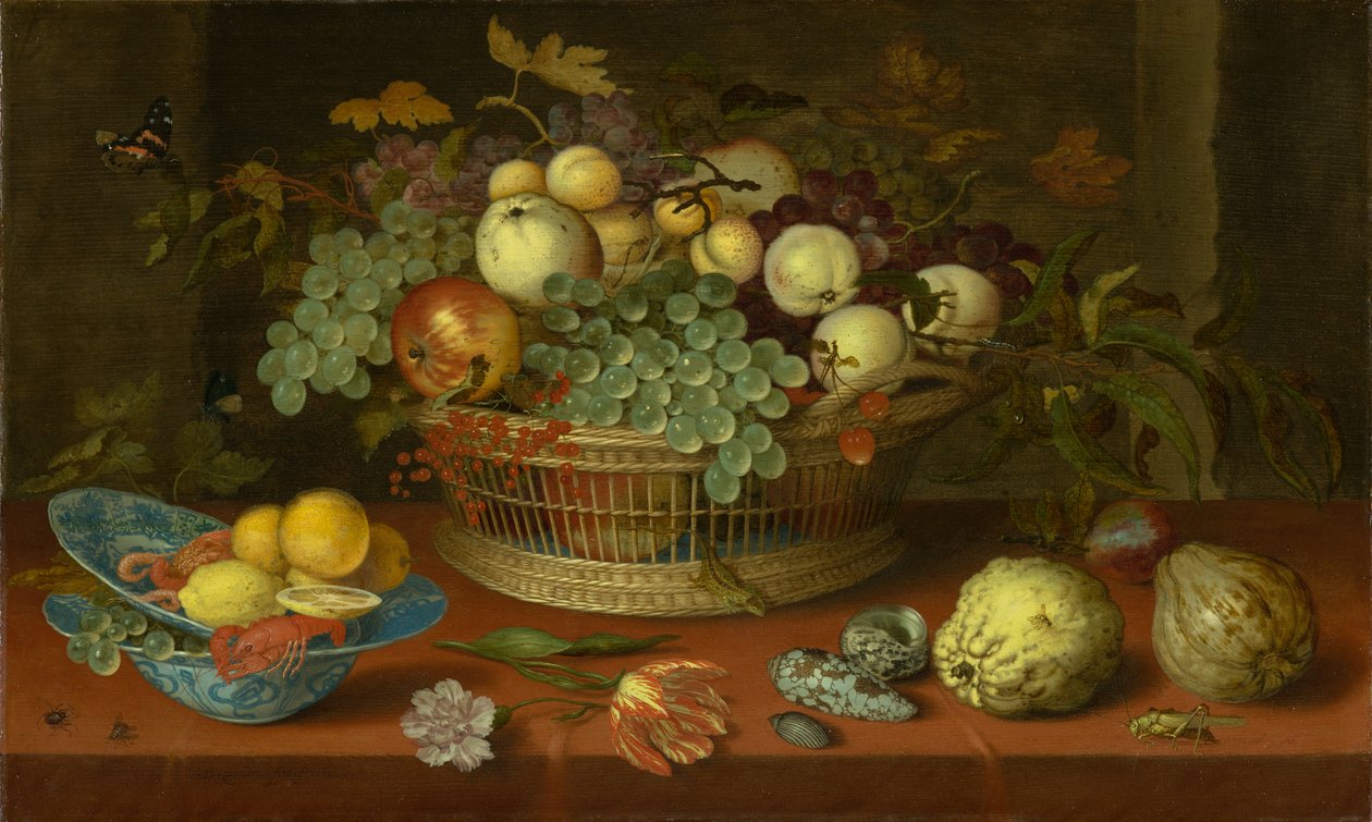 Csendélet gyümölcskosárral, 1622 alkotó: Balthasar van der Ast