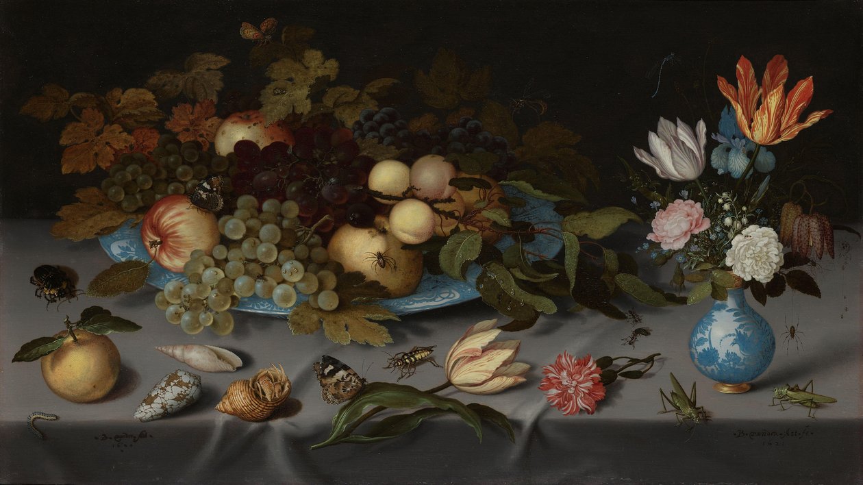 Csendélet gyümölcsökkel és virágokkal Csendélet gyümölcsökkel és virágokkal alkotó: Balthasar van der Ast