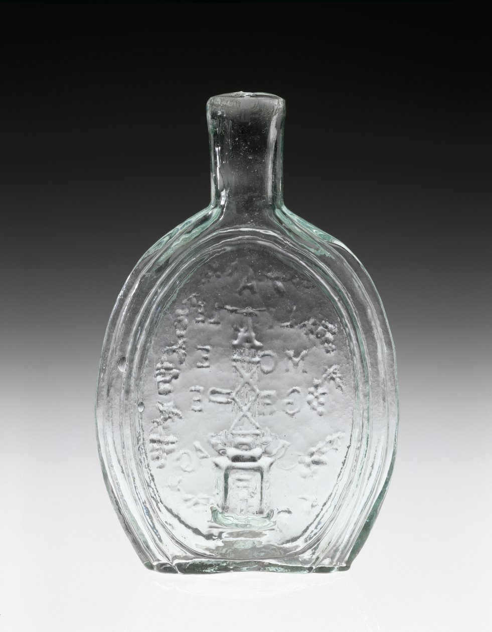 Figurás lombik, c. 1847 (ólommentes üveg) alkotó: Baltimore Glass Works