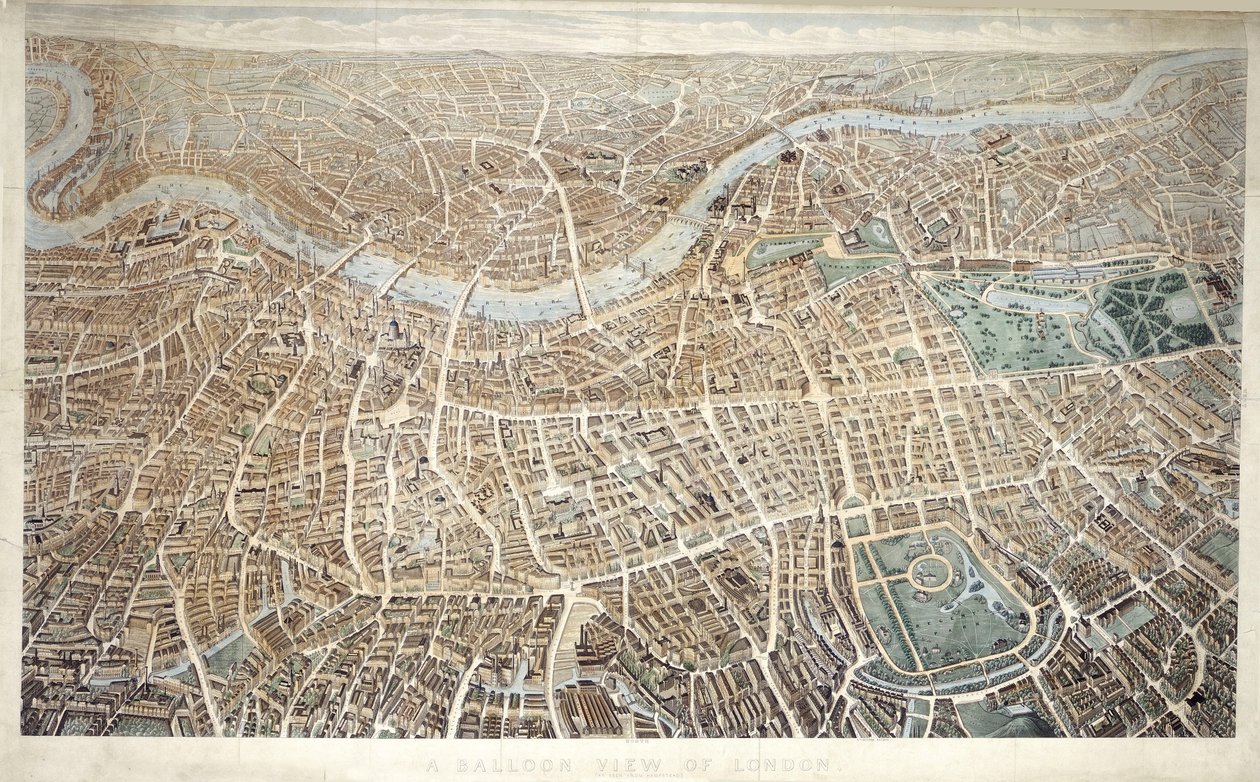 Léggömb kilátás Londonra Hampsteadből alkotó: Banks and Co Effingham
