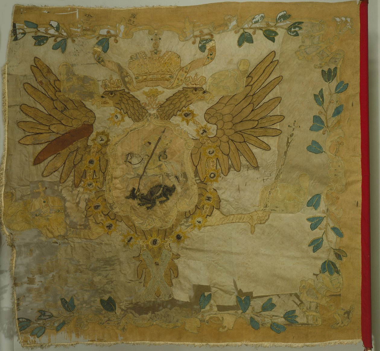 A gyalogezred Szent György zászlaja Anna Ioannovna idején, 1730-as évek alkotó: Banners and Standards Flags