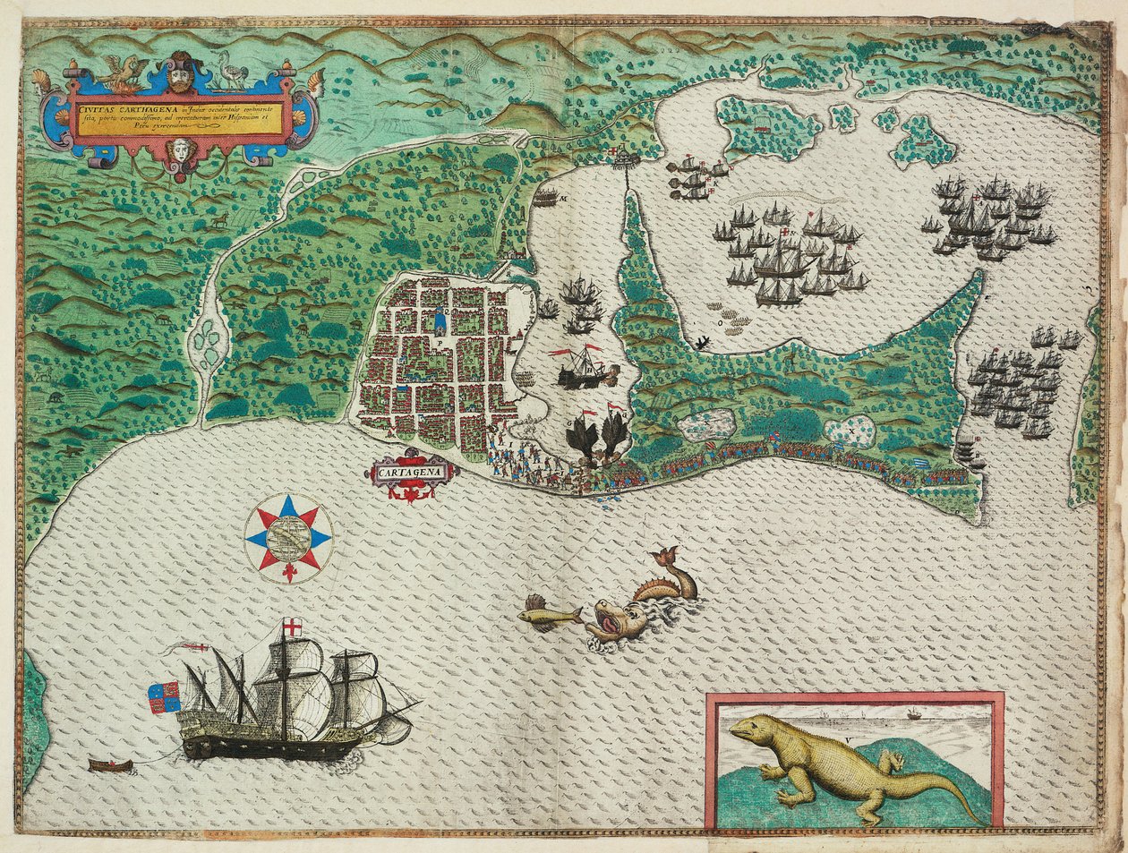 Cartagena térképe alkotó: Baptista Boazio
