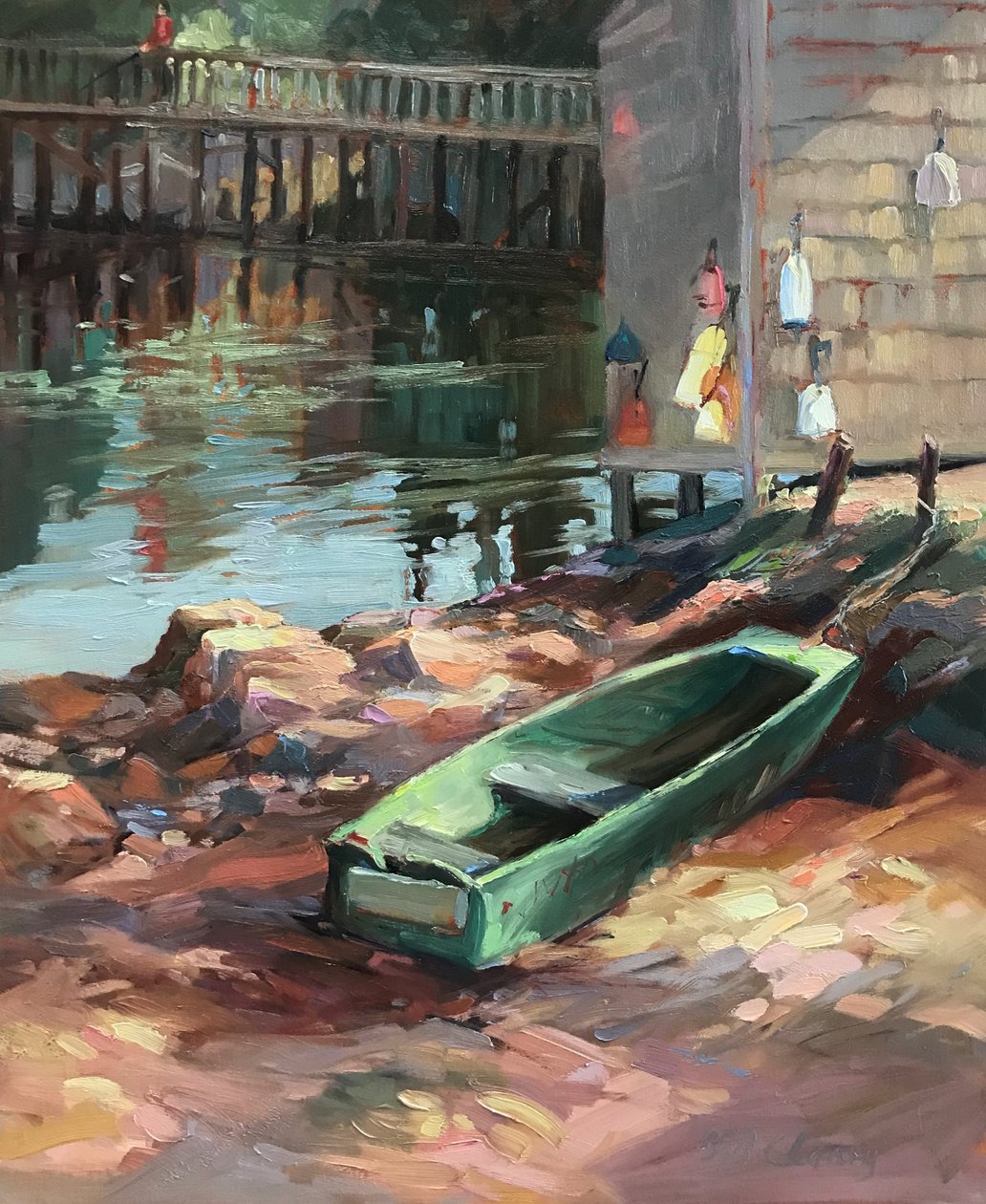 Csónakház 2 Maine, 1980-95 körül (olaj, vászon) alkotó: Barbara Cleary