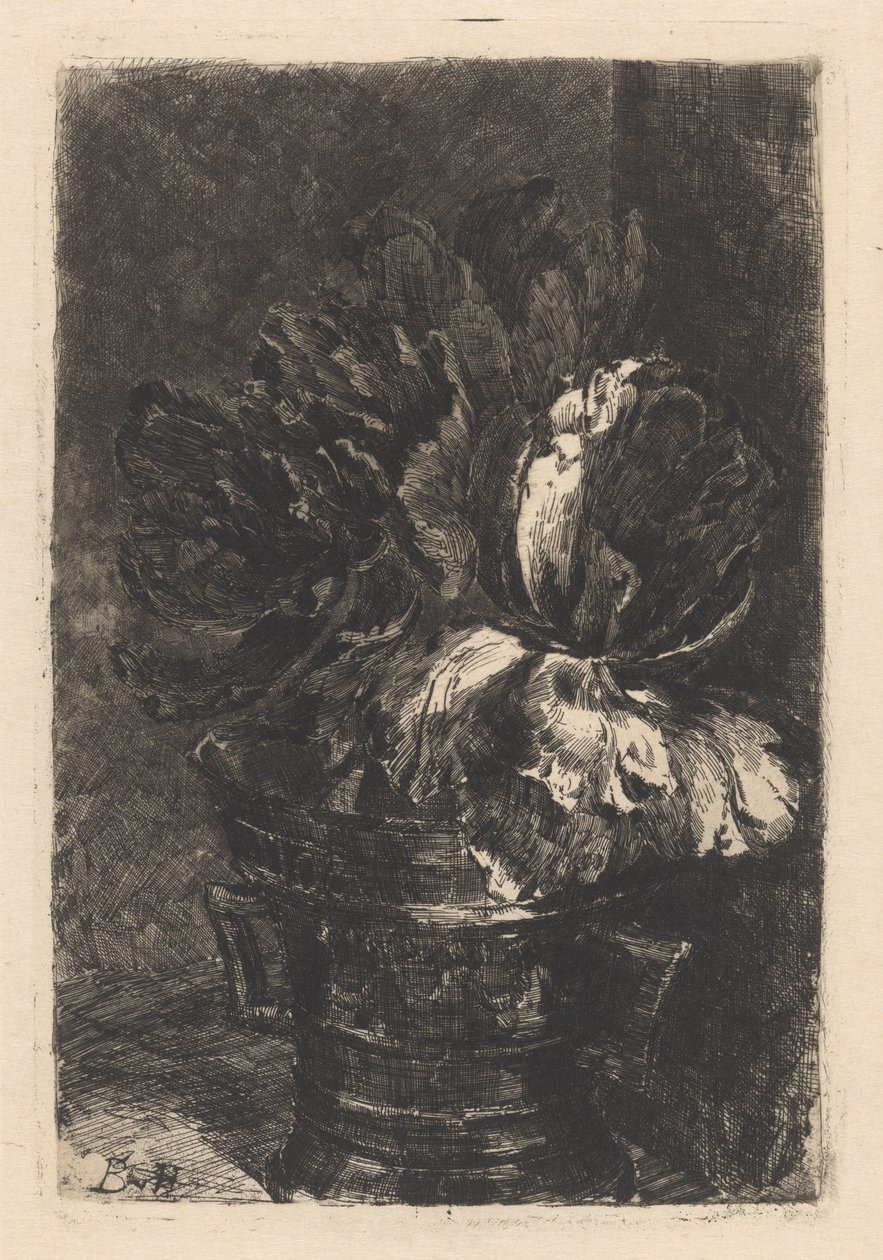 Tulipánok rézmozsárban alkotó: Barbara Elisabeth van Houten