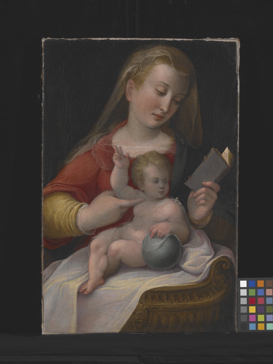 Madonna és gyermek (olaj, vászon) alkotó: Barbara Longhi