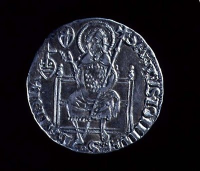 Keresztelő Szent Jánost ábrázoló nagy öböl hátlapja, 1376-ban verték (ezüst) (előlapját lásd: 119193) alkotó: Barduccio di Chierichino