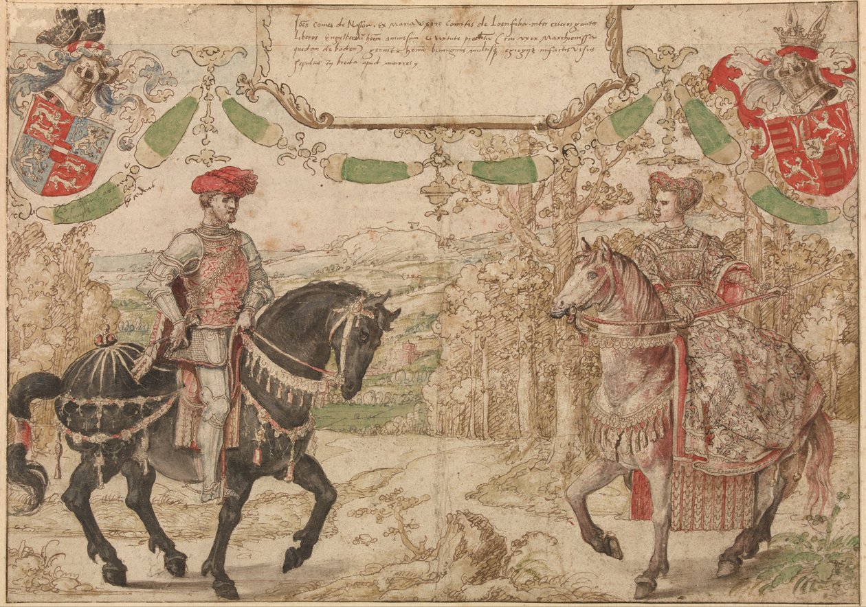 Johan IV van Nassau és felesége, Maria van Loon-Heinsberg alkotó: Barend van Orleay