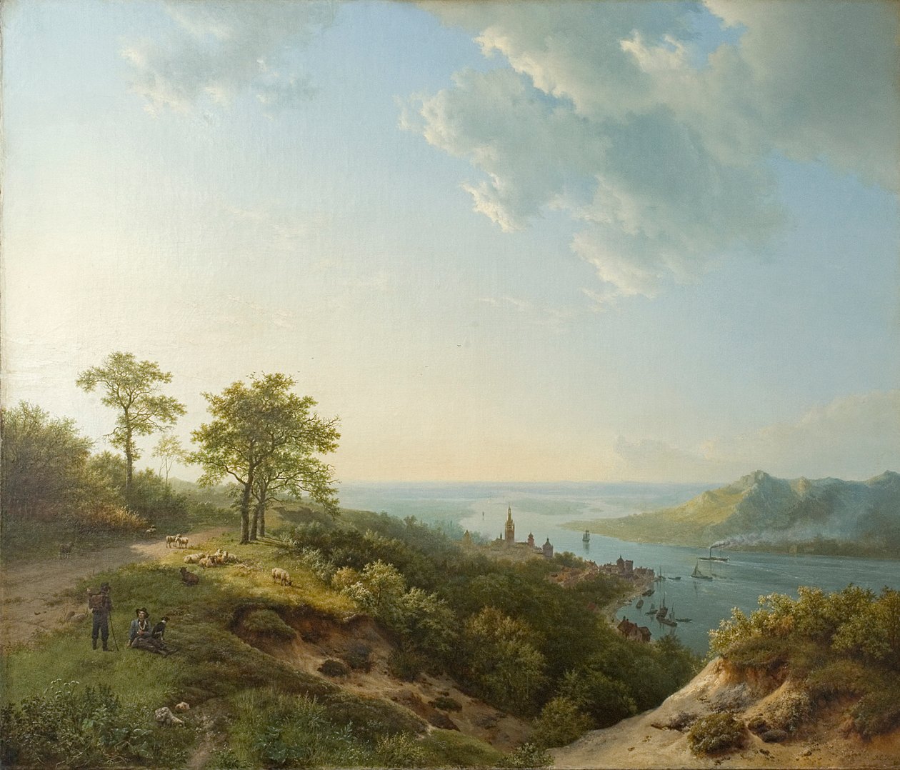 Kilátás Heidelbergre, 1837 alkotó: Barend Cornelis Koekkoek