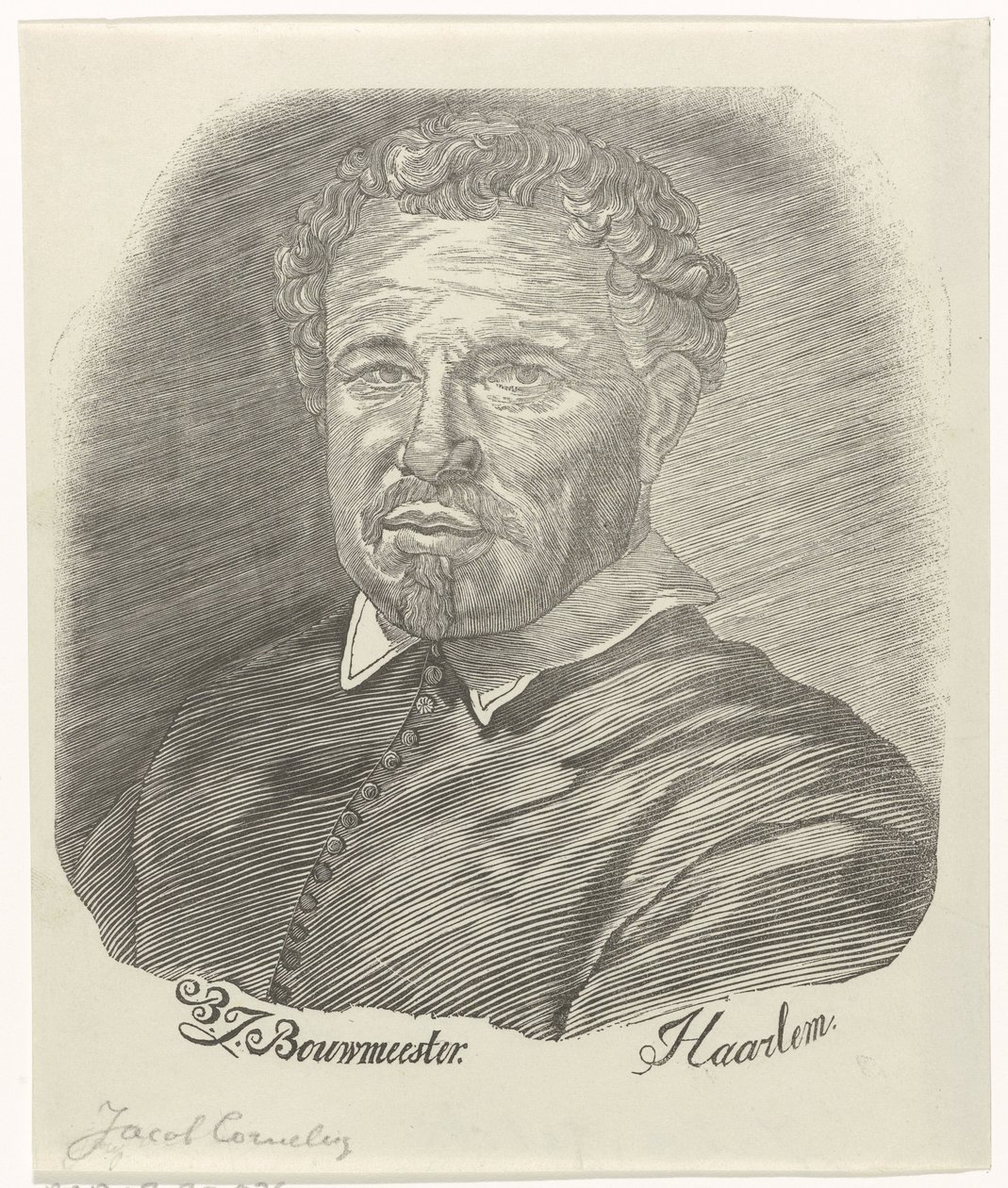 Jacob Cornelisz portréja. alkotó: Barend Johannes Bouwmeester