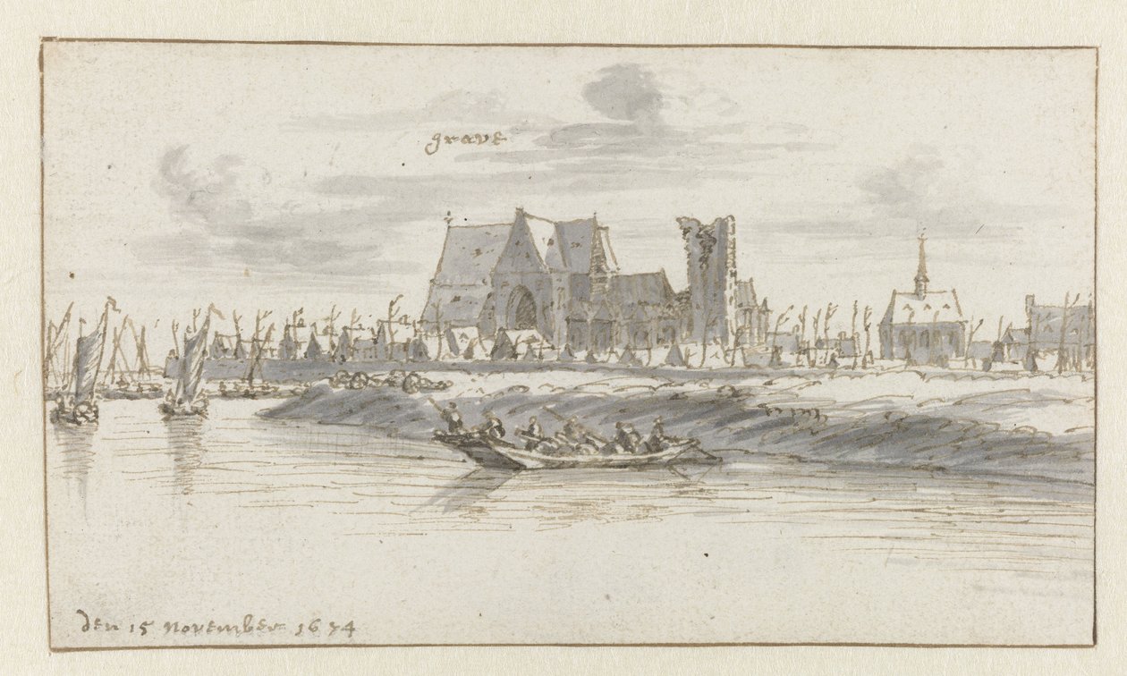 Kilátás a sírra, Észak-Brabantban alkotó: Barend Klotz (attributed to)