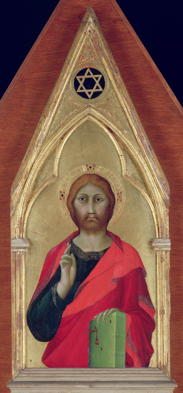 Krisztusi áldás, 1325 körül alkotó: Barna da Siena