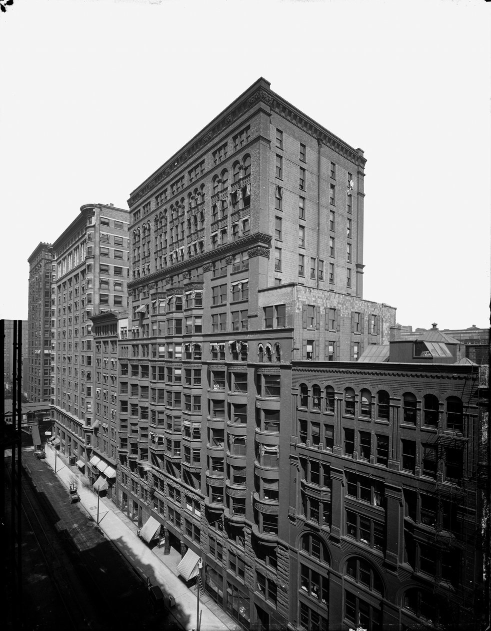 Dearborn Street a Kongresszustól északra, Chicago, Illinois, USA, 1905 körül (f/w fotó) alkotó: Barnes and Crosby