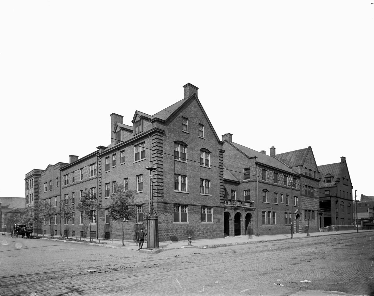 Hull House, Chicago, Illinois, USA, 1905 körül (f/w fotó) alkotó: Barnes and Crosby