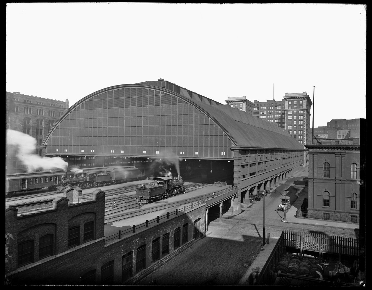 LaSalle Street Station, Chicago, Illinois, USA, 1905 körül (f/w fotó) alkotó: Barnes and Crosby