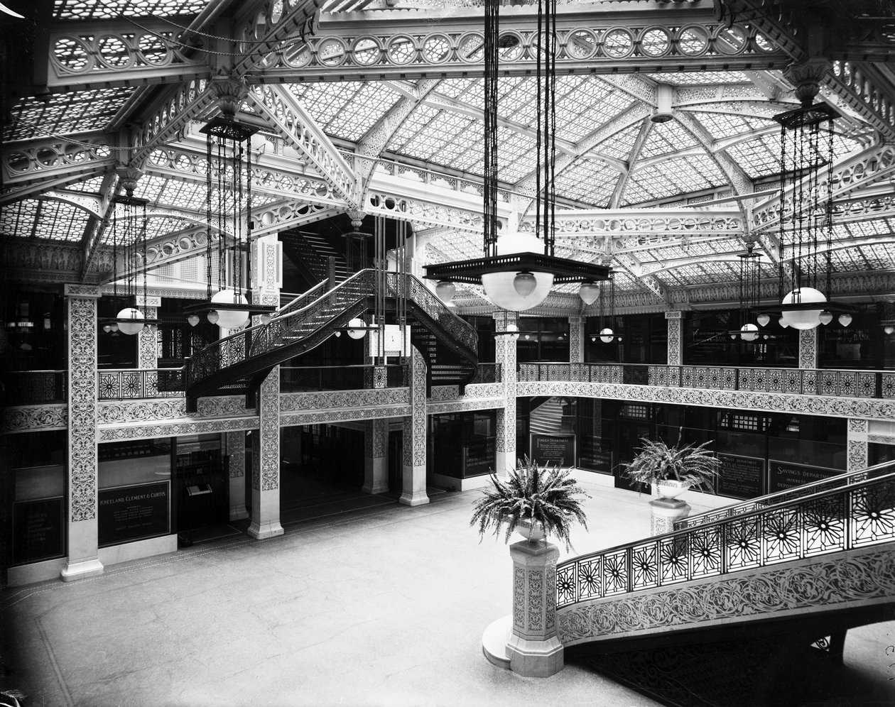 A Rookery épület előcsarnoka, Chicago, Illinois, USA alkotó: Barnes and Crosby