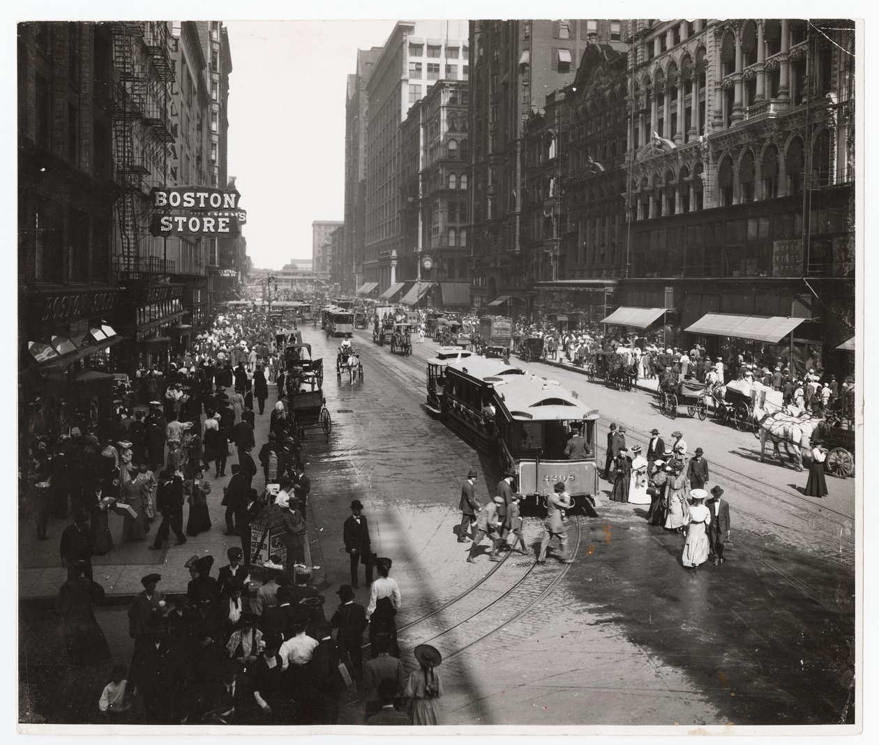 State Street, Chicago, Illinois, USA, 1905 körül (f/w fotó) alkotó: Barnes and Crosby