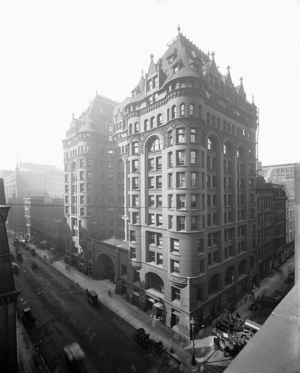 Női Templom épülete: South LaSalle Street 102-116, Chicago, Illinois, USA, 1905 körül (f/w fotó) alkotó: Barnes and Crosby