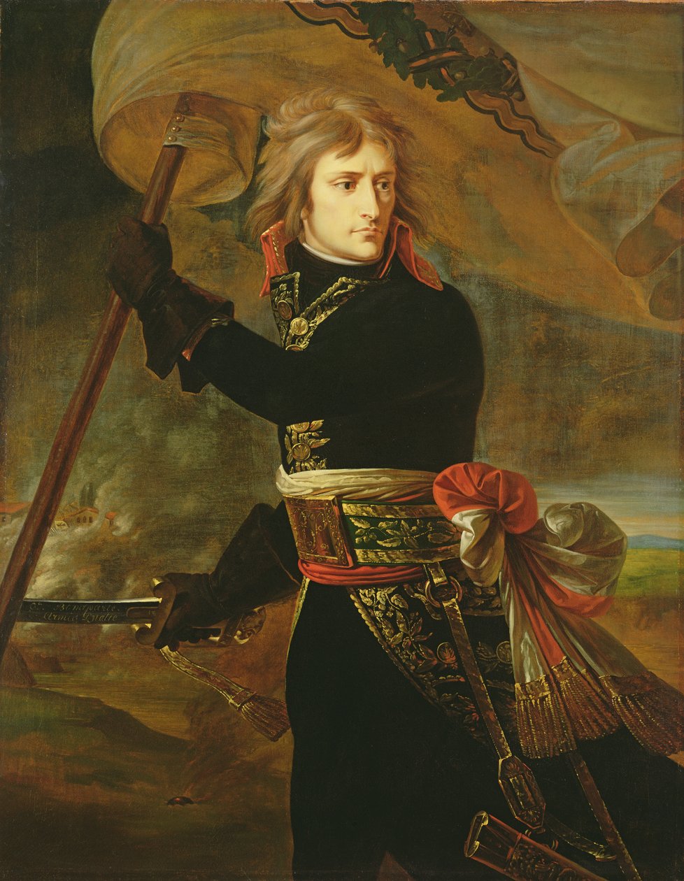 I. Napóleon (1769-1821) az Arcole-hídon alkotó: Antoine Jean Gros